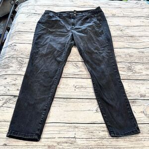 Lane Bryant Midrise Skinny Black Jeans with Stretch Size 22